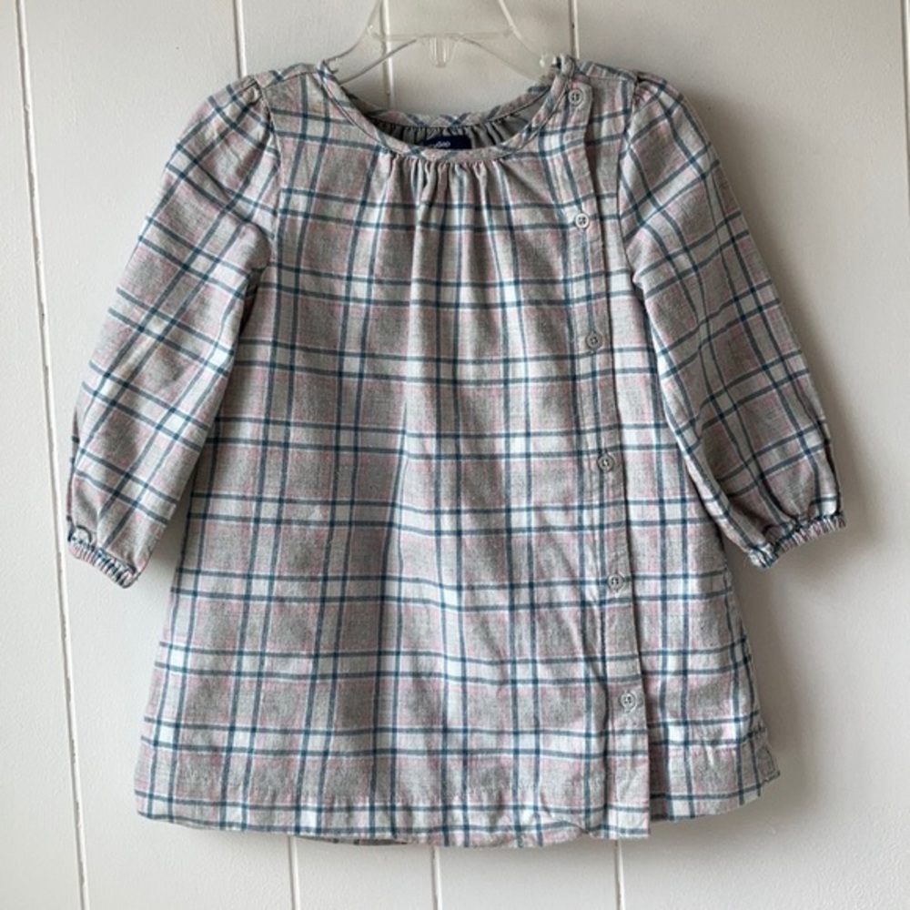 Baby Gap Plaid Toddler Flannel Dress size 18 month